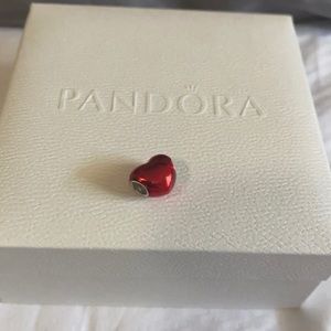 Pandora red heart charm